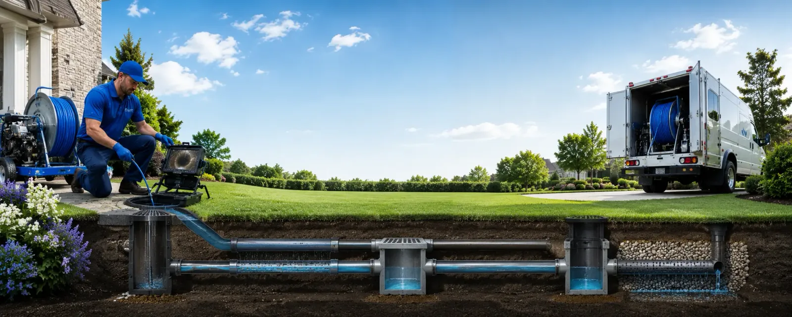 Outdoor drain cleaning information for Grandview, IA
